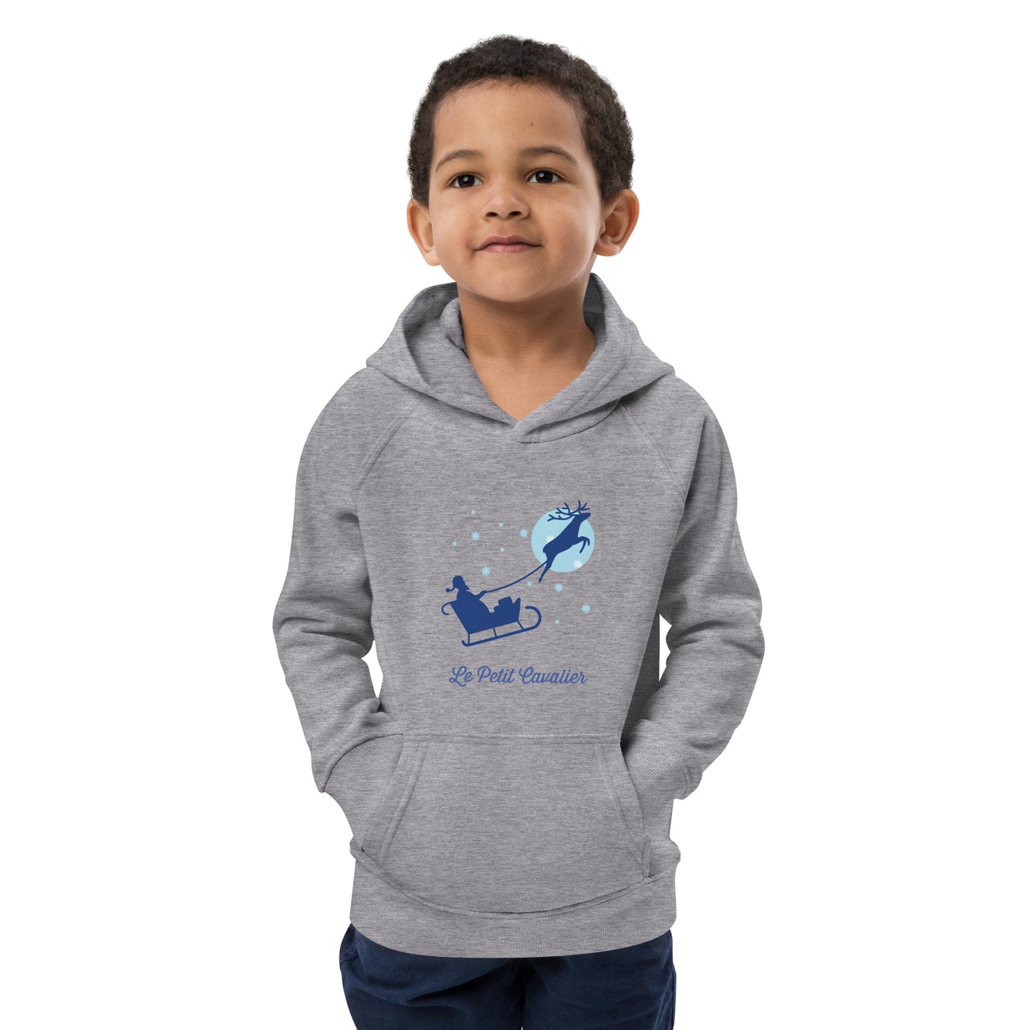 Sweat à capuche enfants - Père Noël cavalier