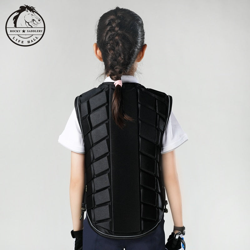 Gilet / Veste de protection équitation noir enfant