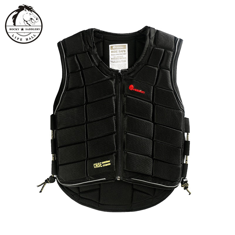 Gilet / Veste de protection équitation noir enfant
