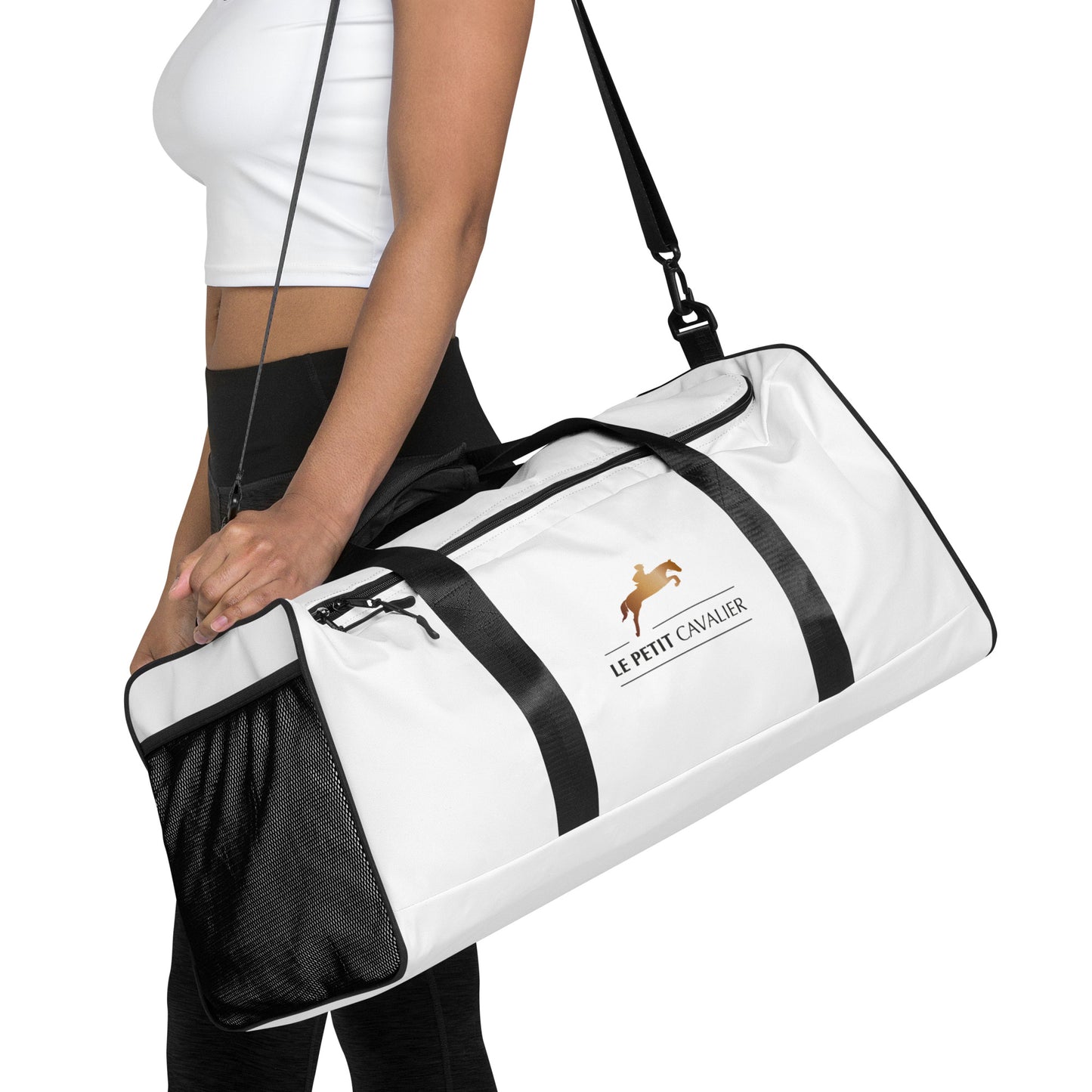 Sac de sport / pansage blanc - Logo doré