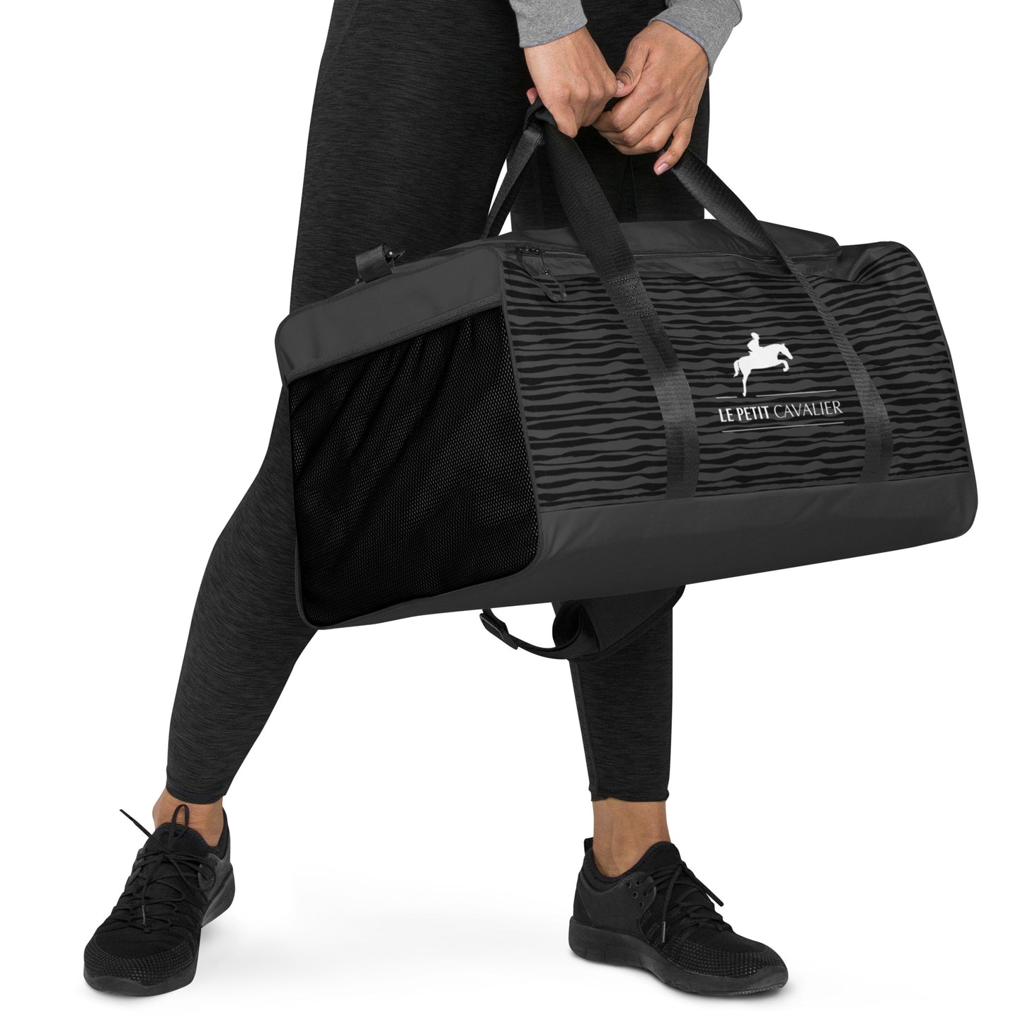 Sac de sport / pansage noir - Logo blanc