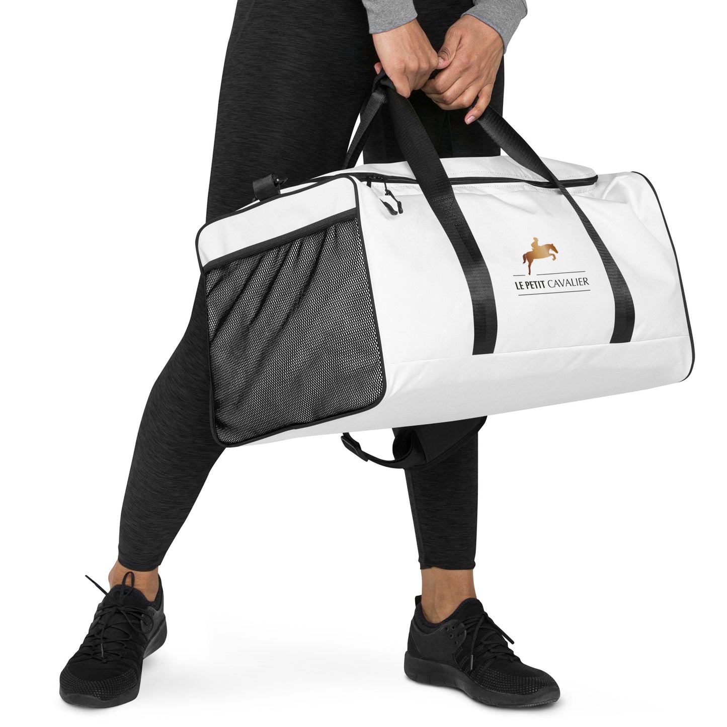 Sac de sport / pansage blanc - Logo doré