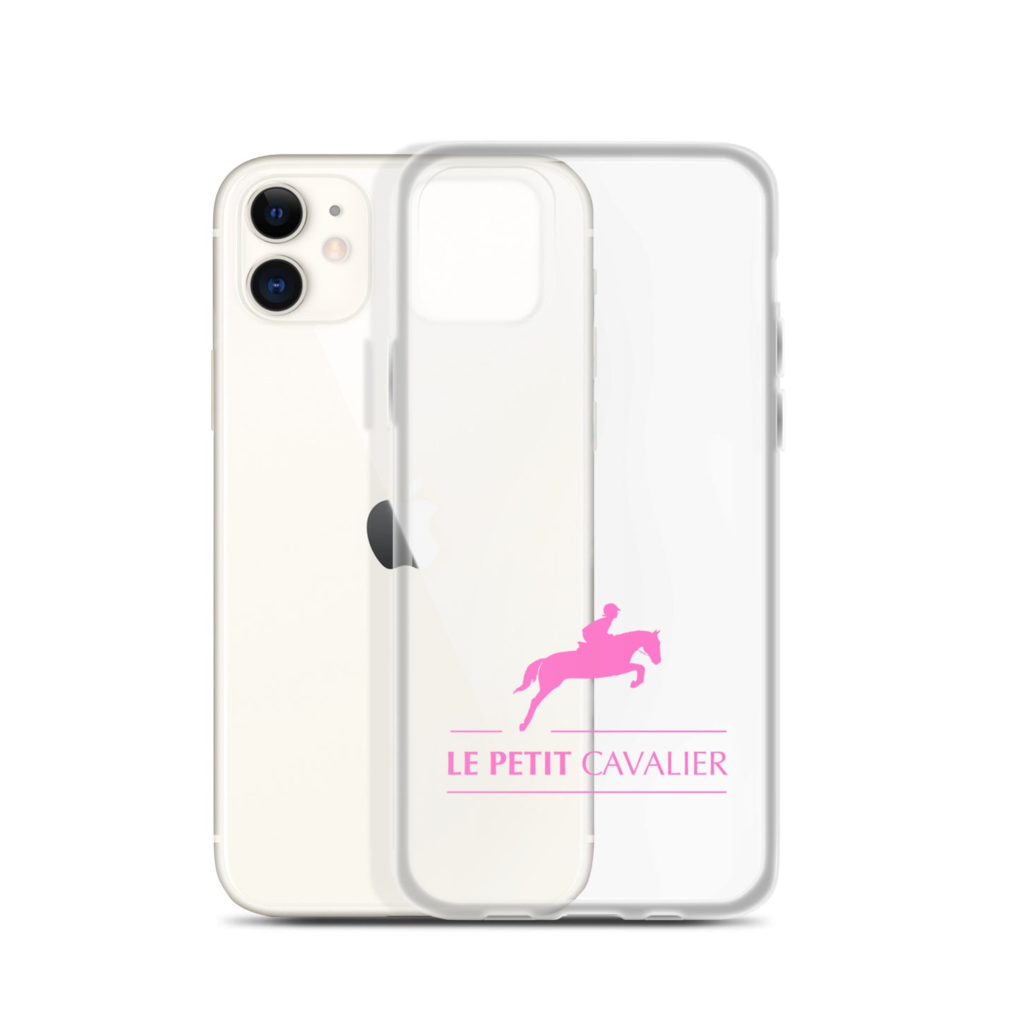Coque/Protection iPhone - Logo cheval rose
