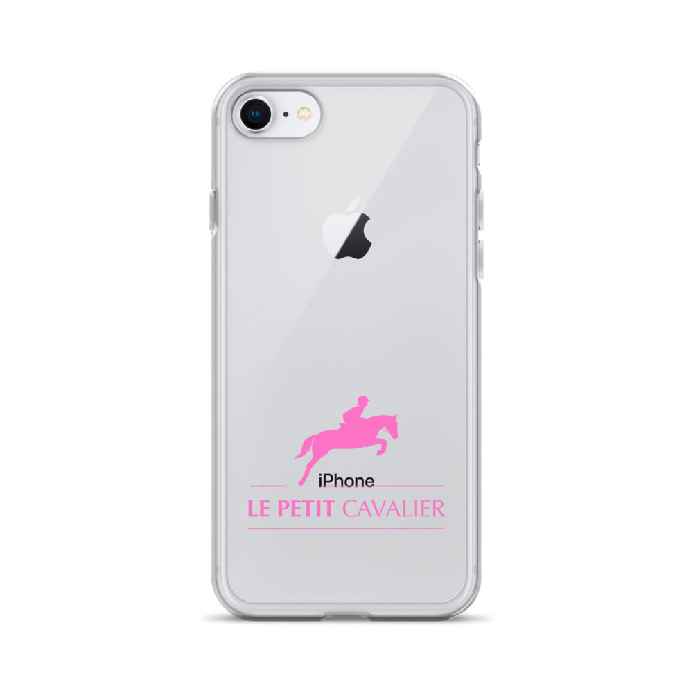 Coque/Protection iPhone - Logo cheval rose