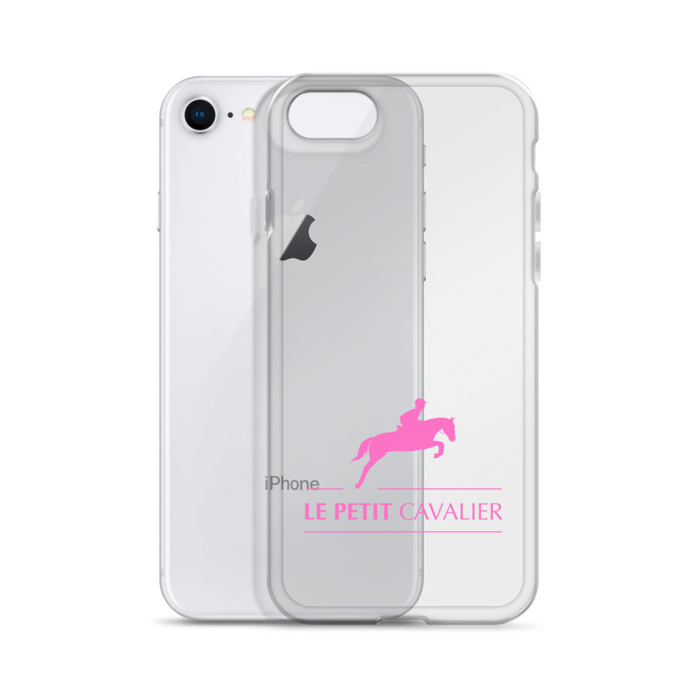 Coque/Protection iPhone - Logo cheval rose