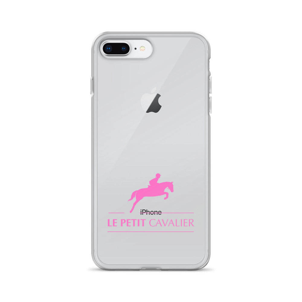 Coque/Protection iPhone - Logo cheval rose