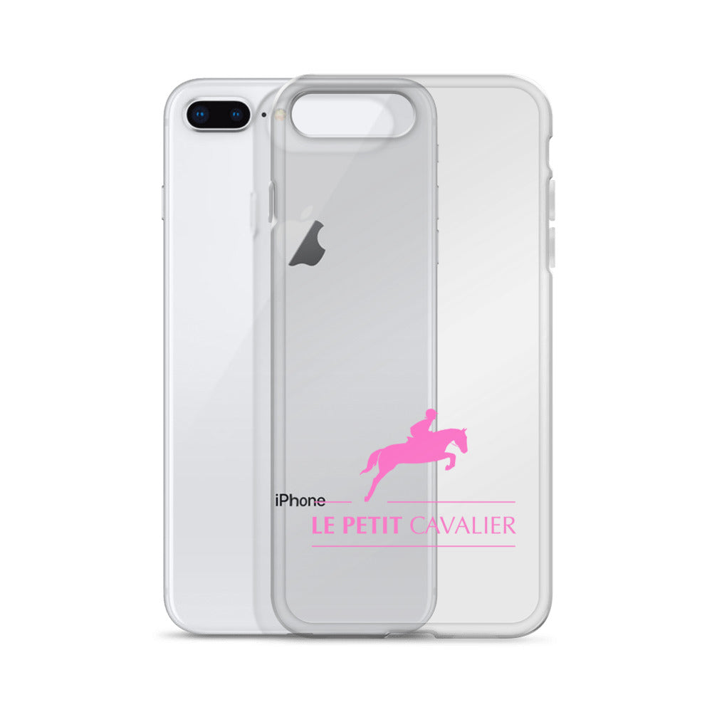 Coque/Protection iPhone - Logo cheval rose