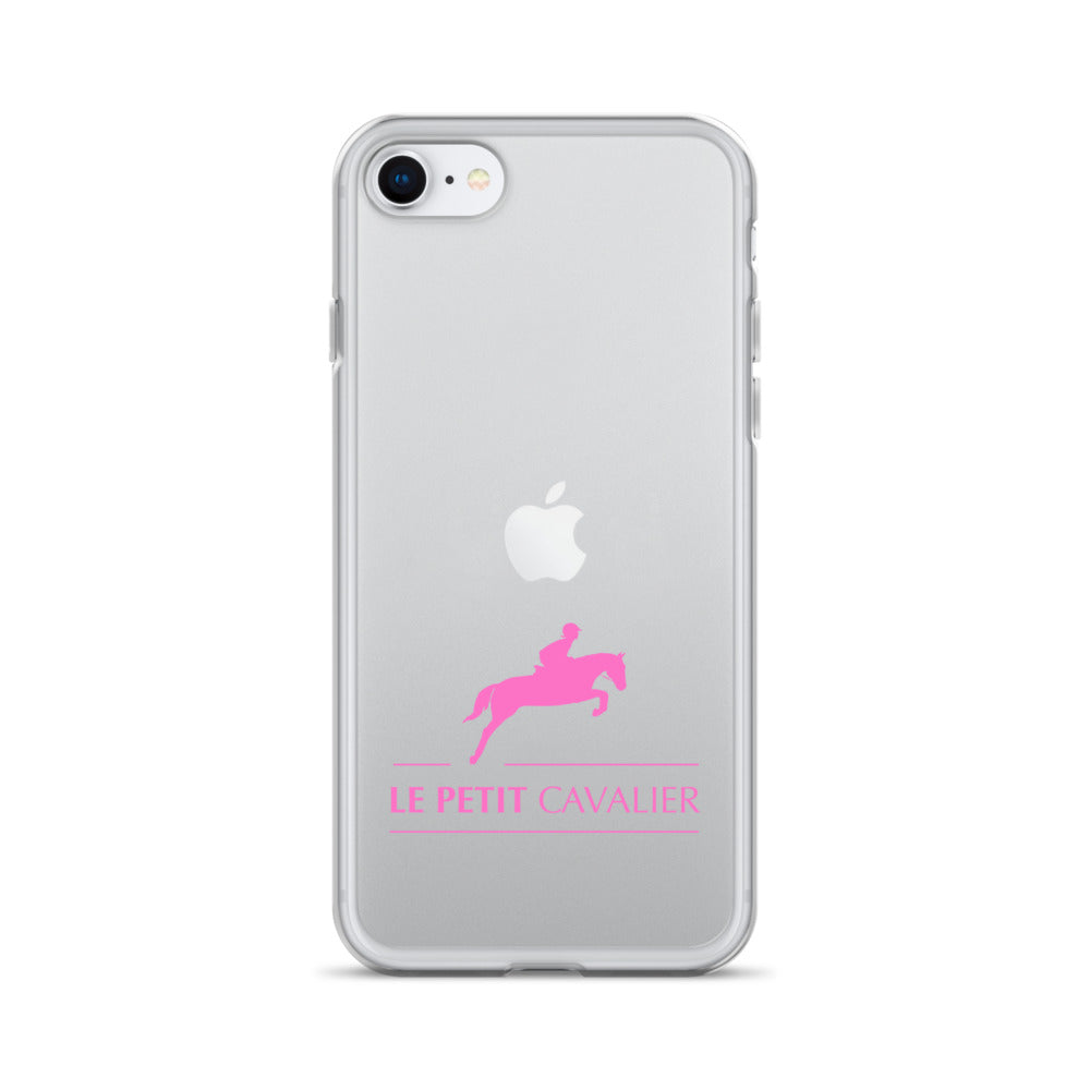 Coque/Protection iPhone - Logo cheval rose