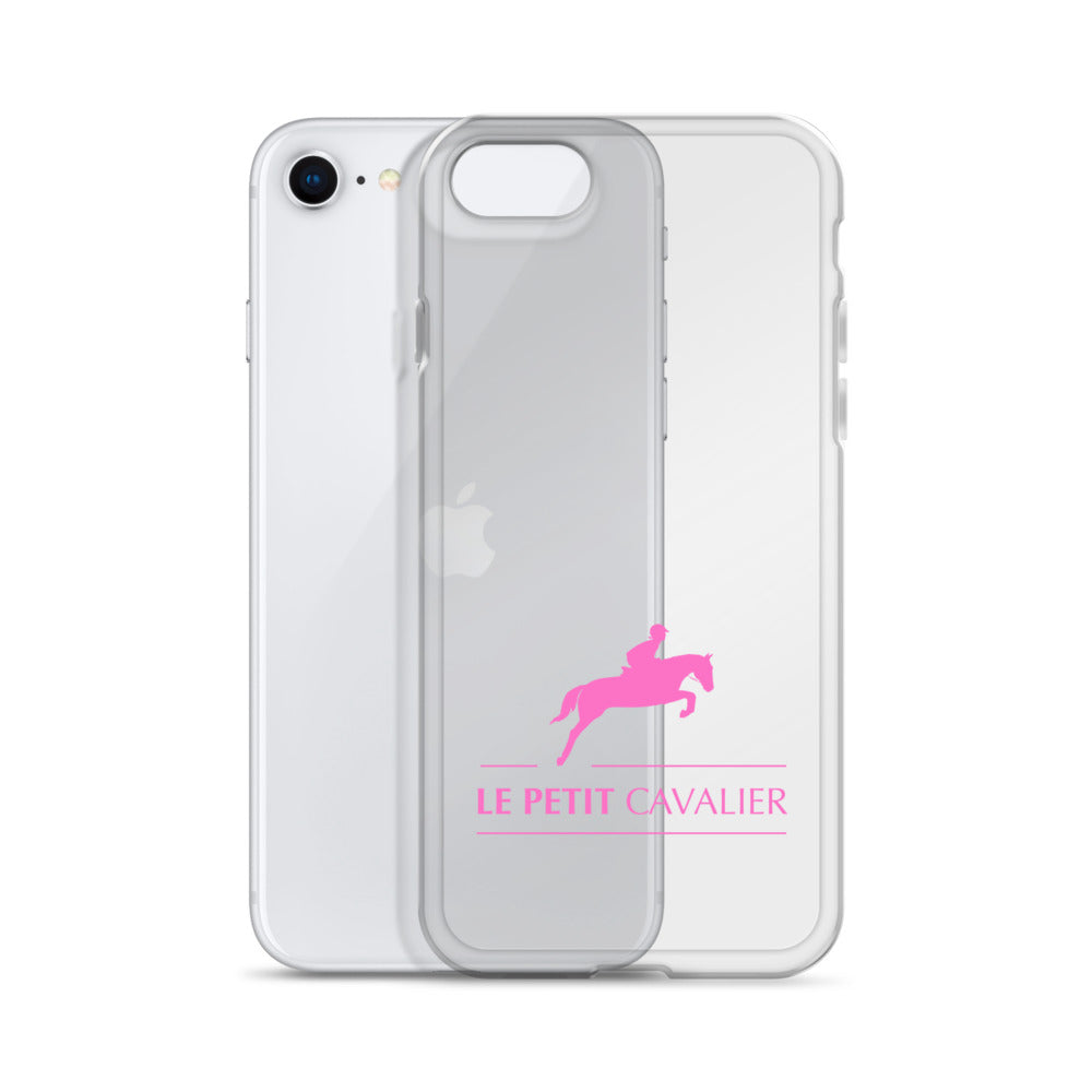 Coque/Protection iPhone - Logo cheval rose