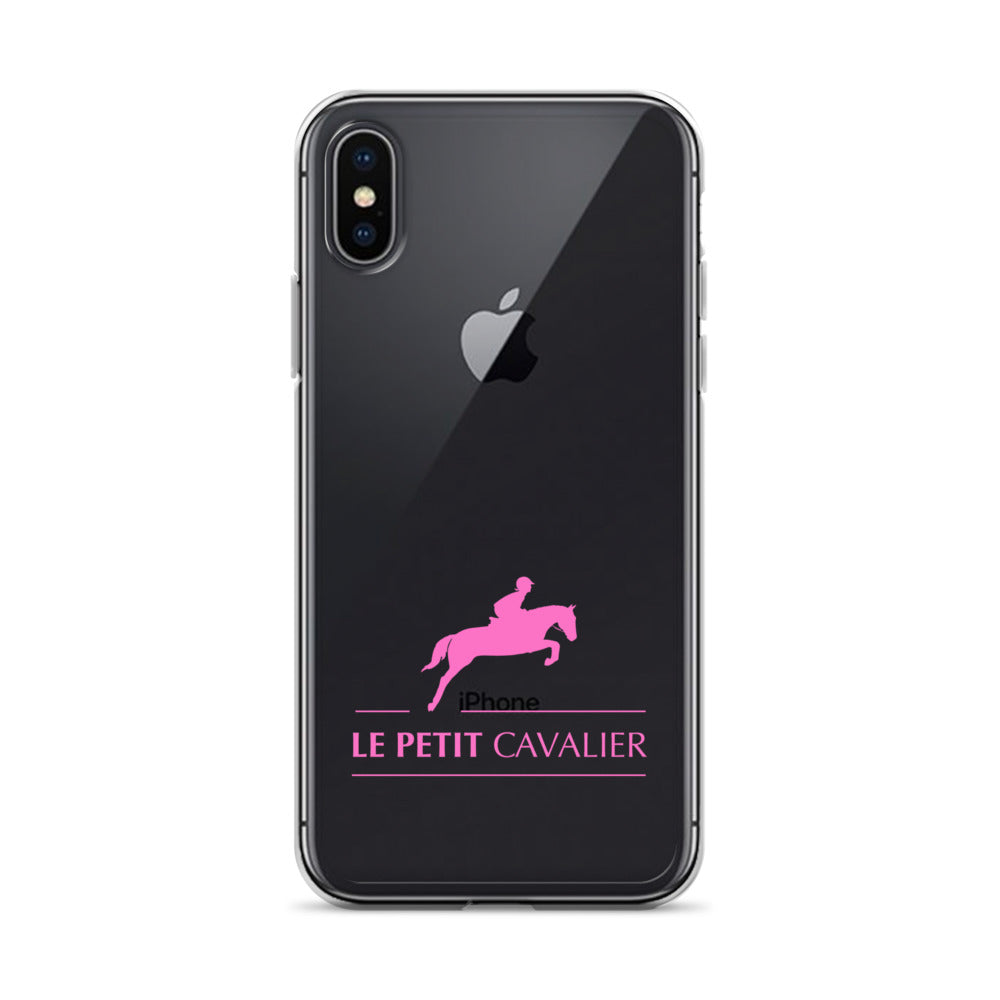 Coque/Protection iPhone - Logo cheval rose