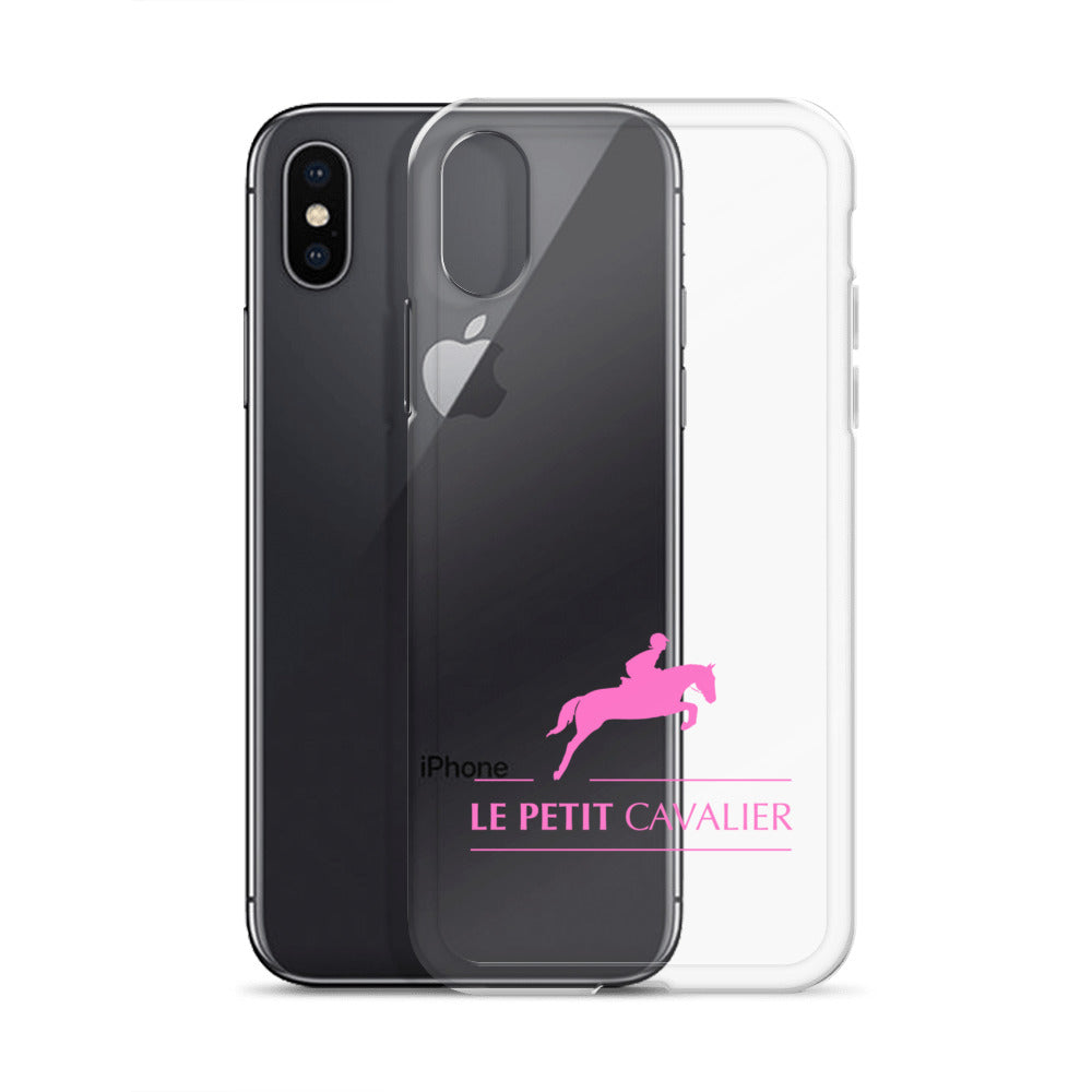 Coque/Protection iPhone - Logo cheval rose