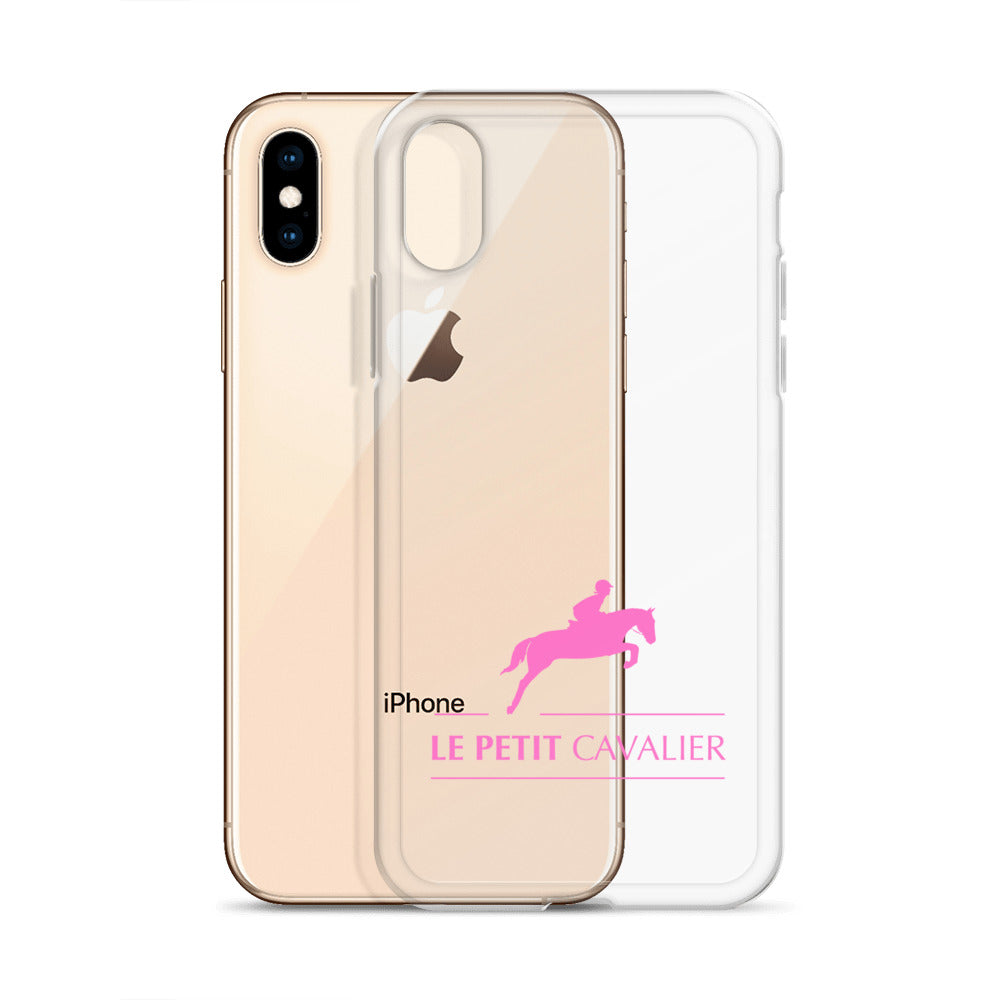 Coque/Protection iPhone - Logo cheval rose