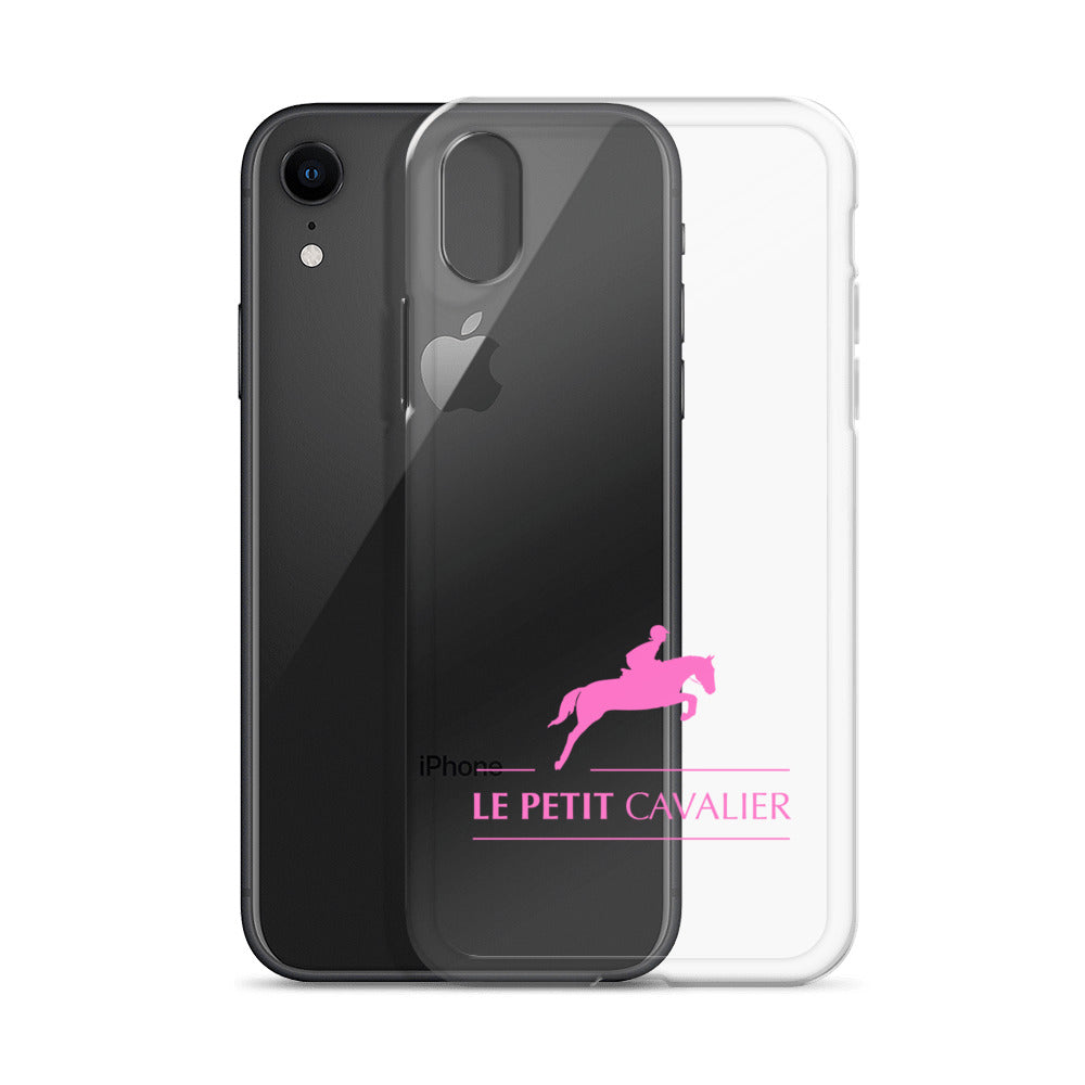 Coque/Protection iPhone - Logo cheval rose