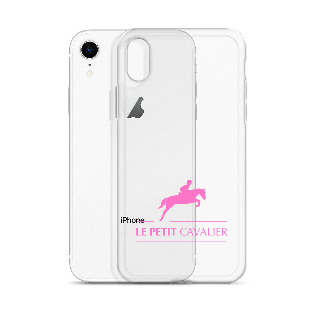 Coque/Protection iPhone - Logo cheval rose