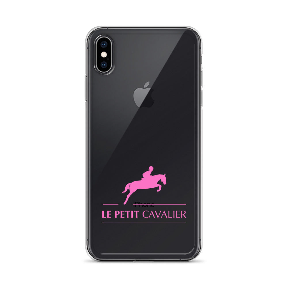 Coque/Protection iPhone - Logo cheval rose