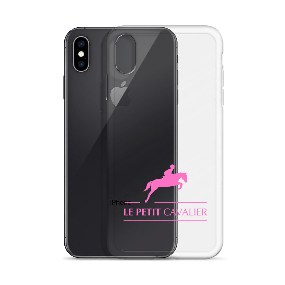 Coque/Protection iPhone - Logo cheval rose