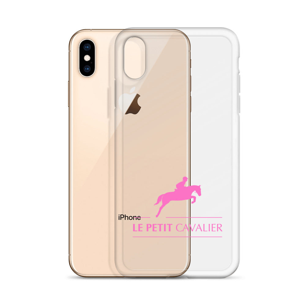 Coque/Protection iPhone - Logo cheval rose