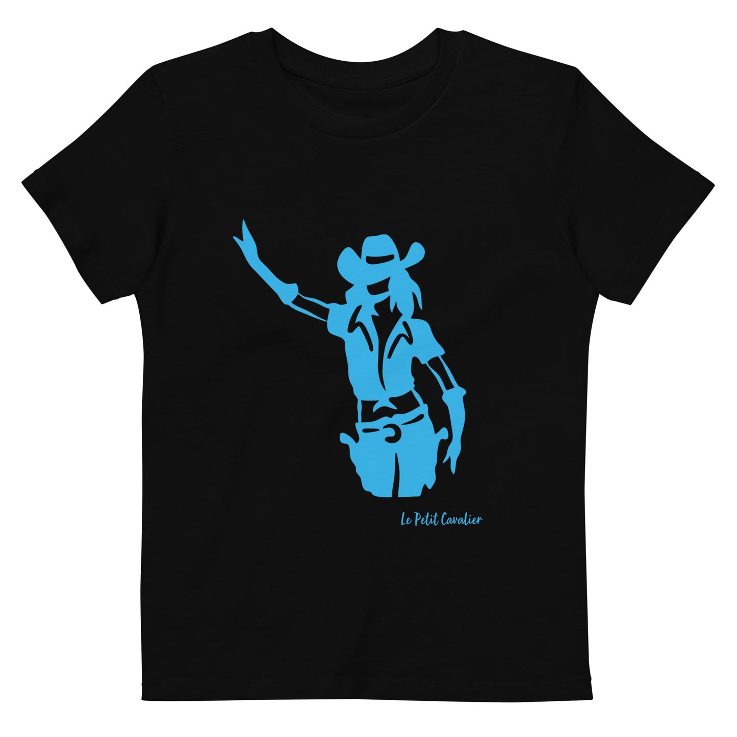 T-shirt enfant 100% coton bio - COWGIRL Bleu