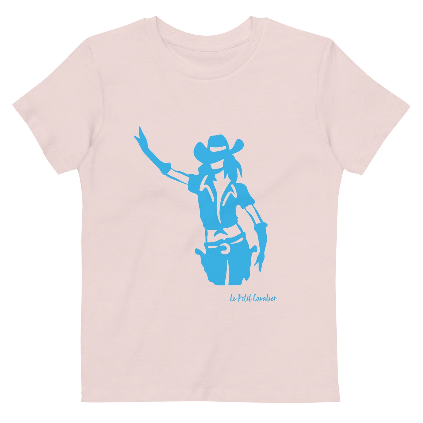 T-shirt enfant 100% coton bio - COWGIRL Bleu