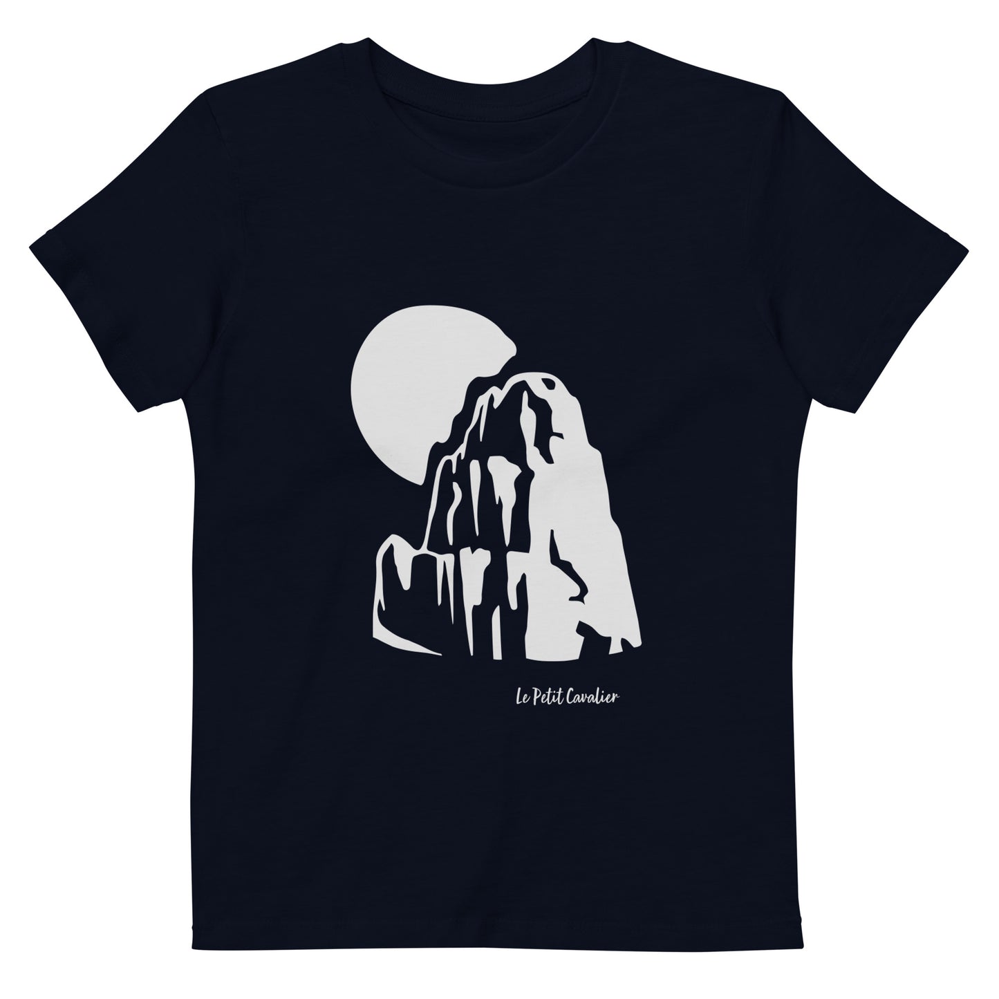 T-shirt enfant 100% coton bio - MOUNTAIN Argent
