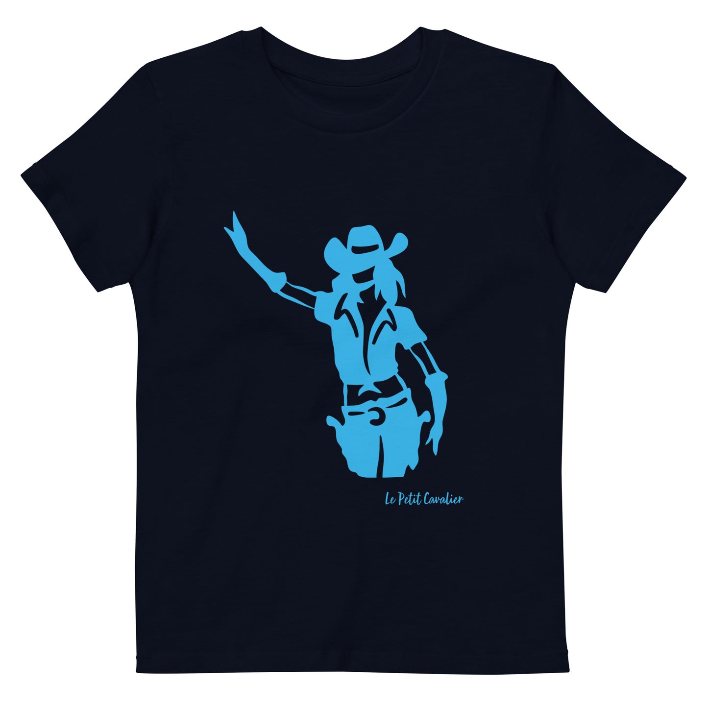 T-shirt enfant 100% coton bio - COWGIRL Bleu