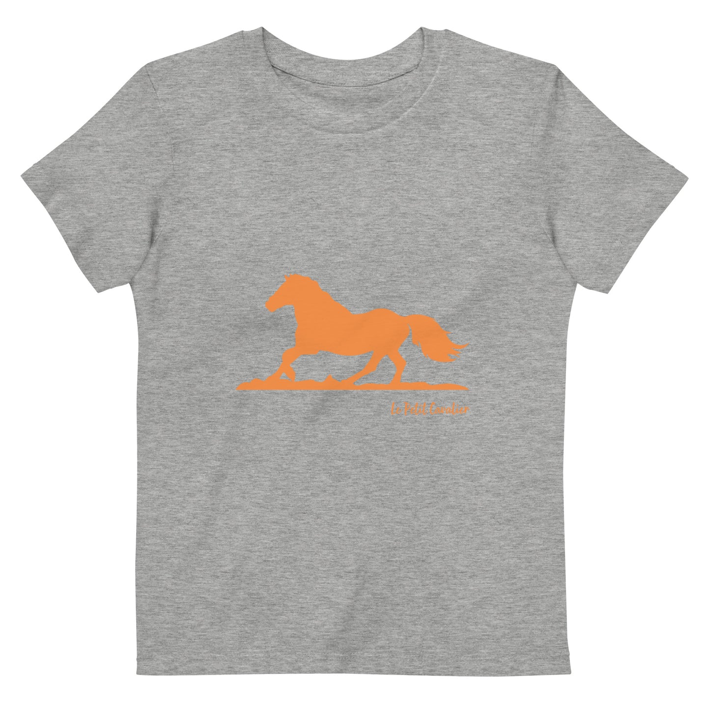 T-shirt enfant 100% coton bio - Cheval Orange