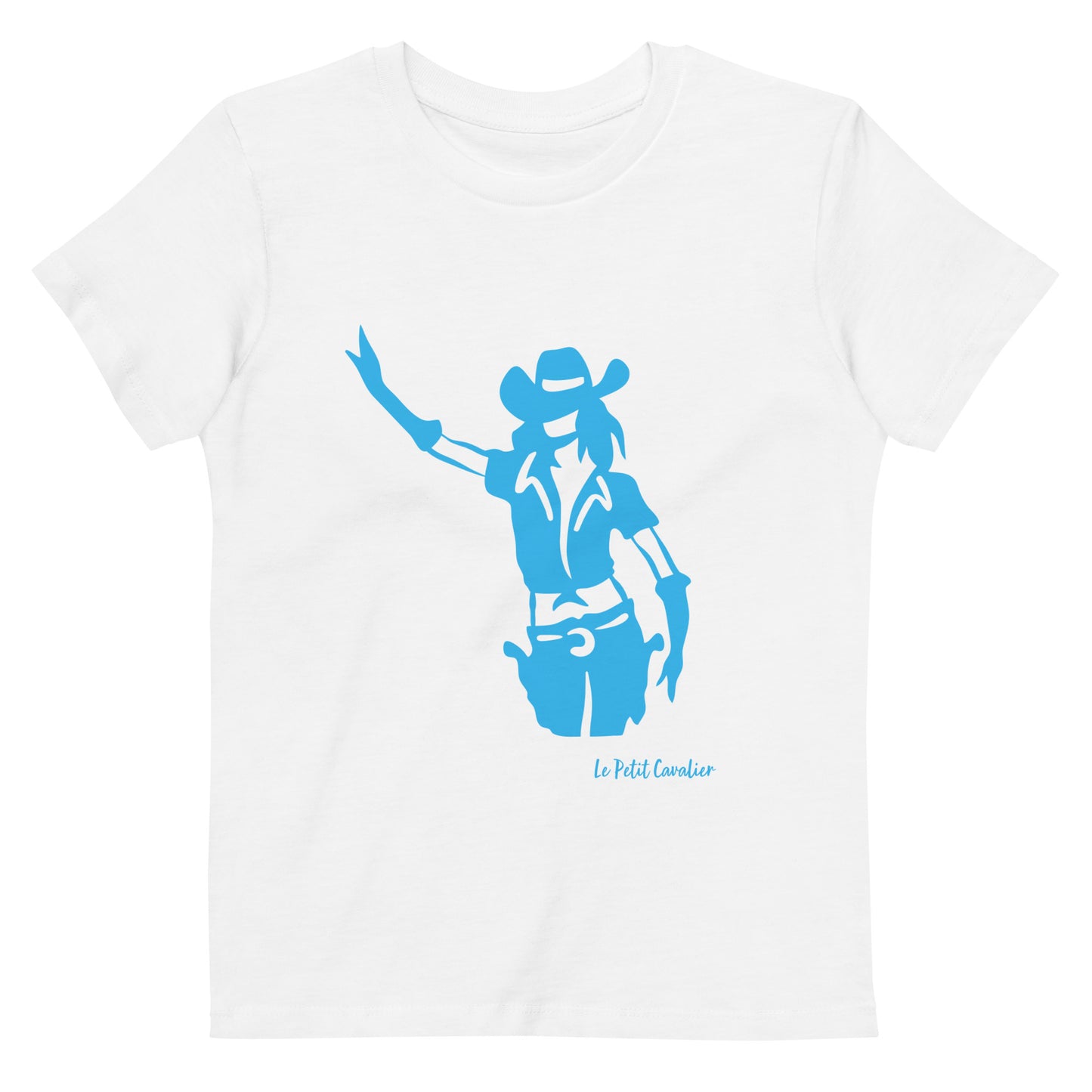 T-shirt enfant 100% coton bio - COWGIRL Bleu