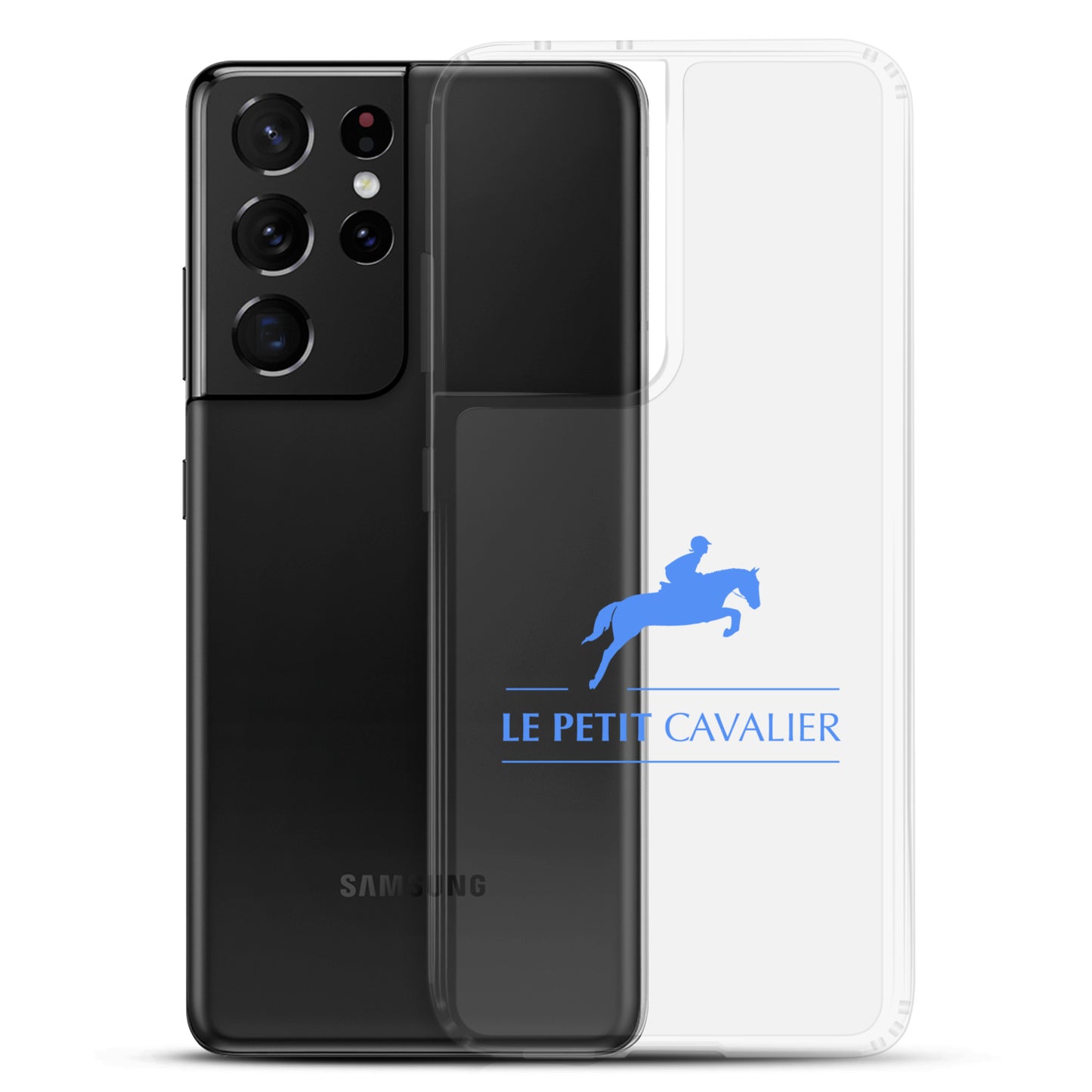 Coque/Protection Téléphone Samsung - Logo cheval bleu