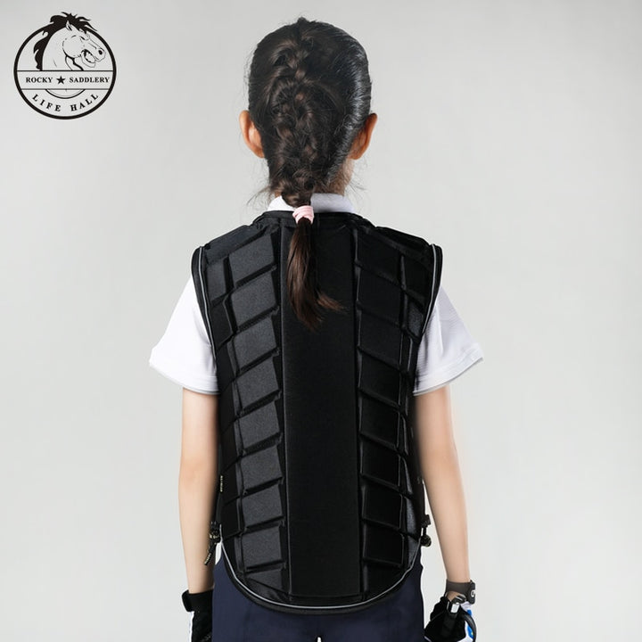 SPYMINNPOO Gilet De Protection équestre Pour Enfants – Nylon Et Mousse, Réglable, Rose, Léger (298-326 G) – Amorti, Sécurité, Confort