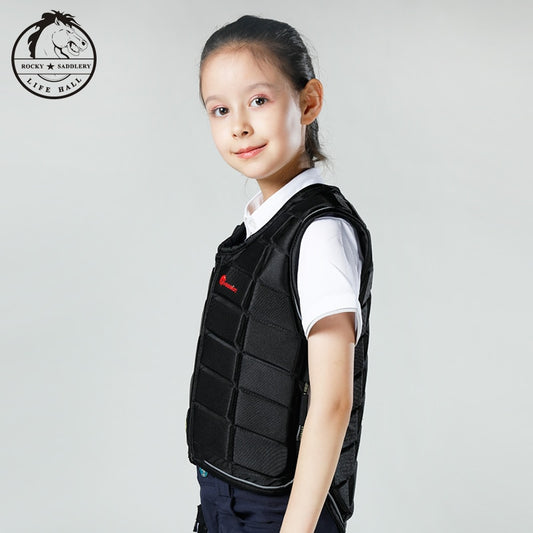 Gilet / Veste de protection équitation noir enfant