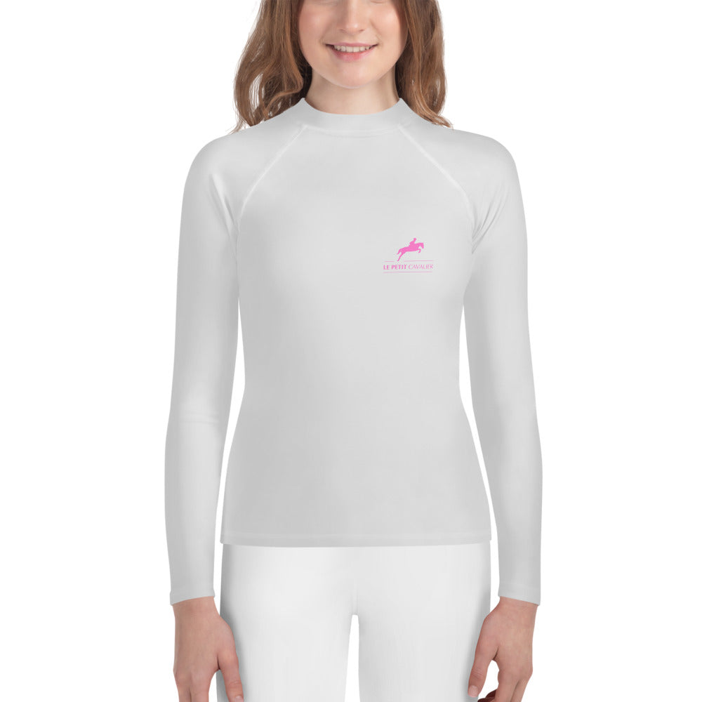 T-shirt technique gris clair manches longues pour adolescents