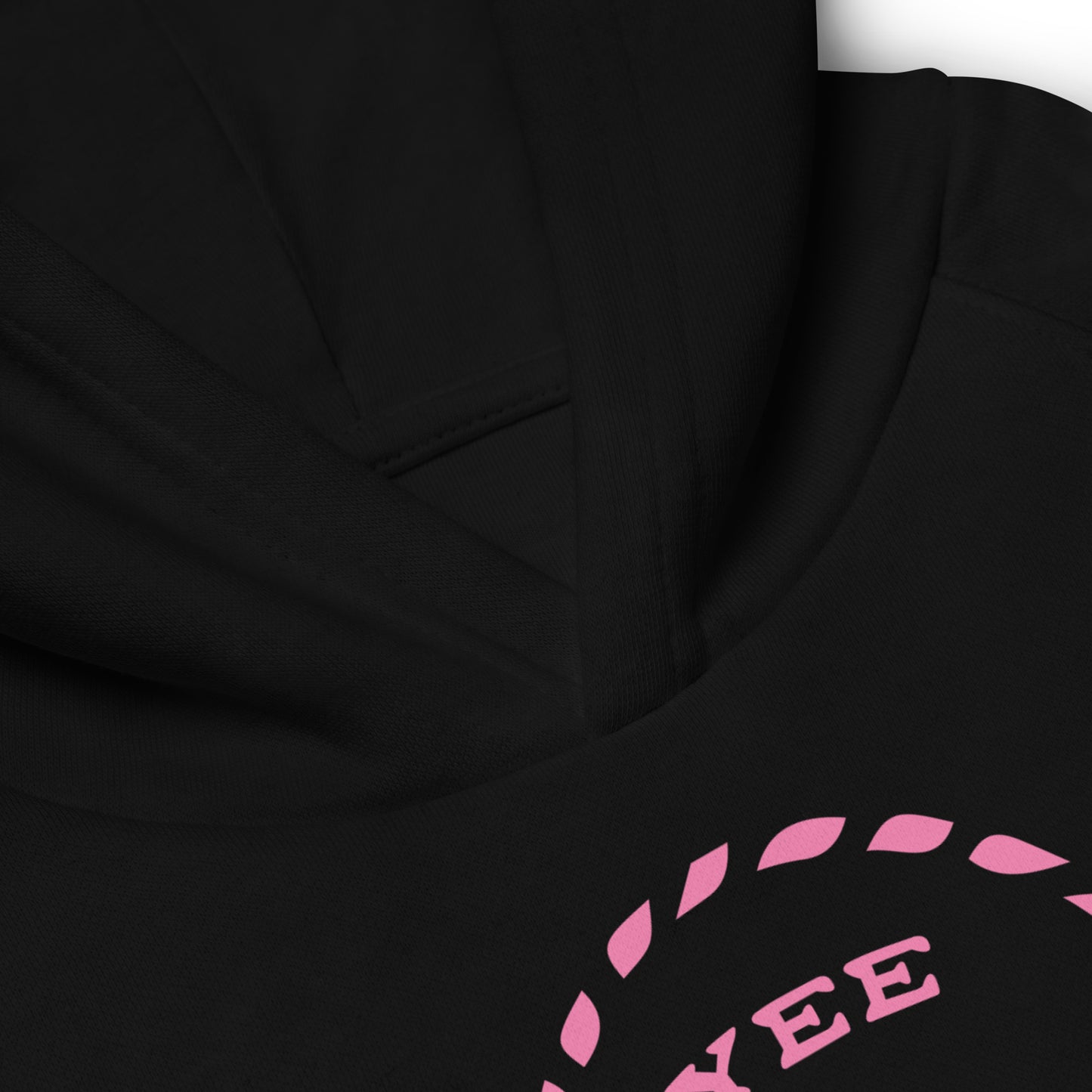 Sweat capuche enfant écologique - YEEHAW Logo avant Rose