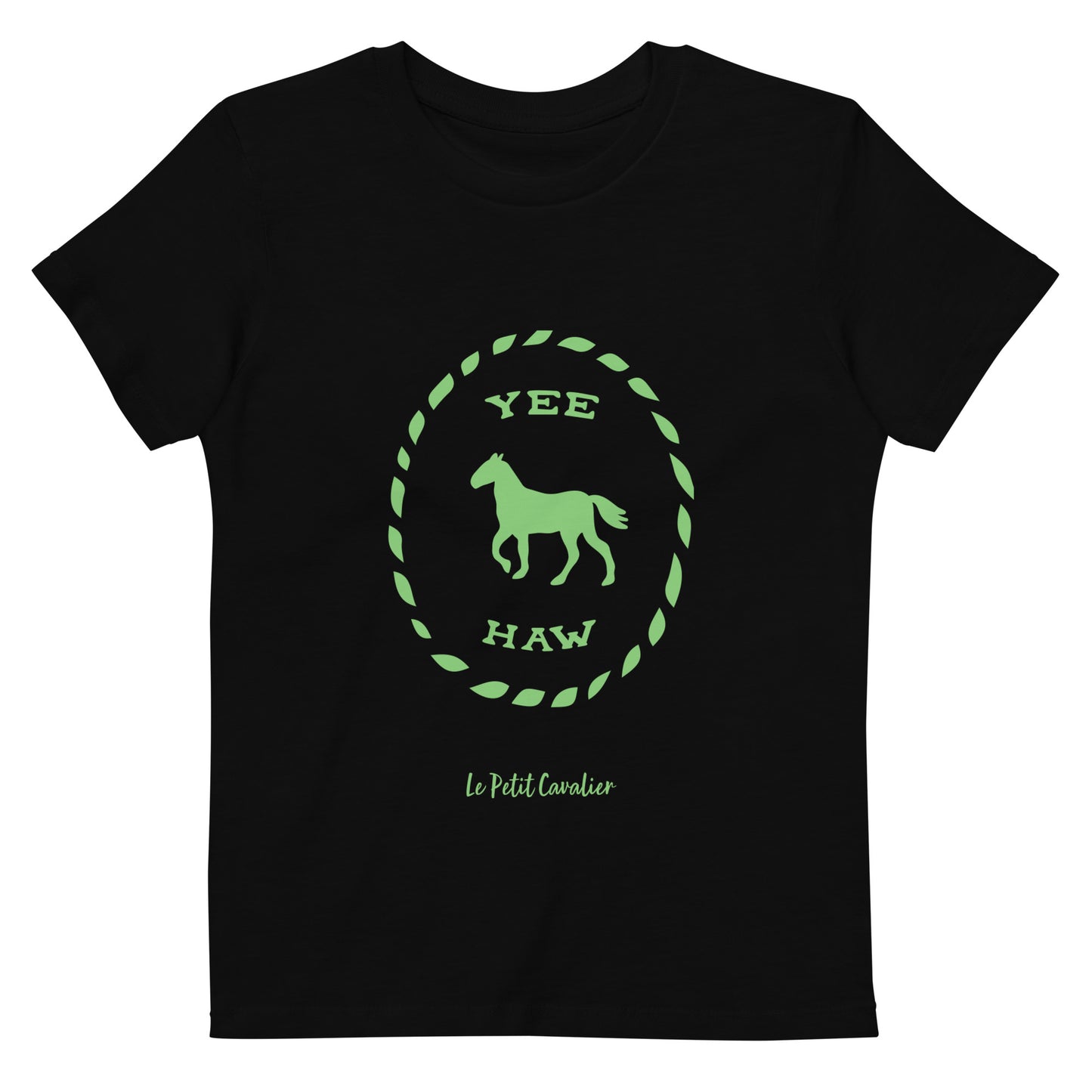 T-shirt enfant 100% coton bio - YEEHAW Vert