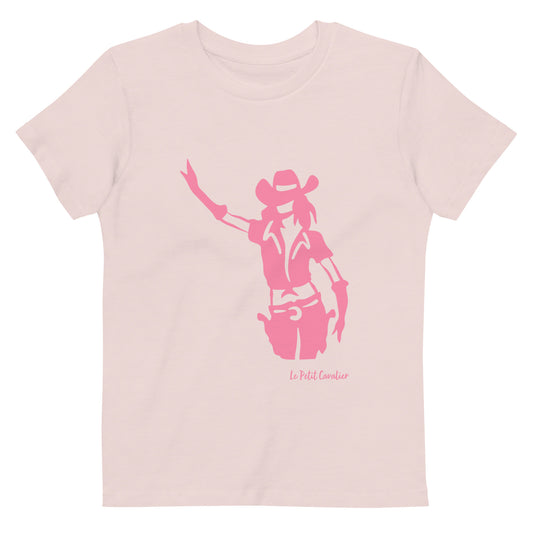 T-shirt enfant 100% coton bio - COWGIRL Rose