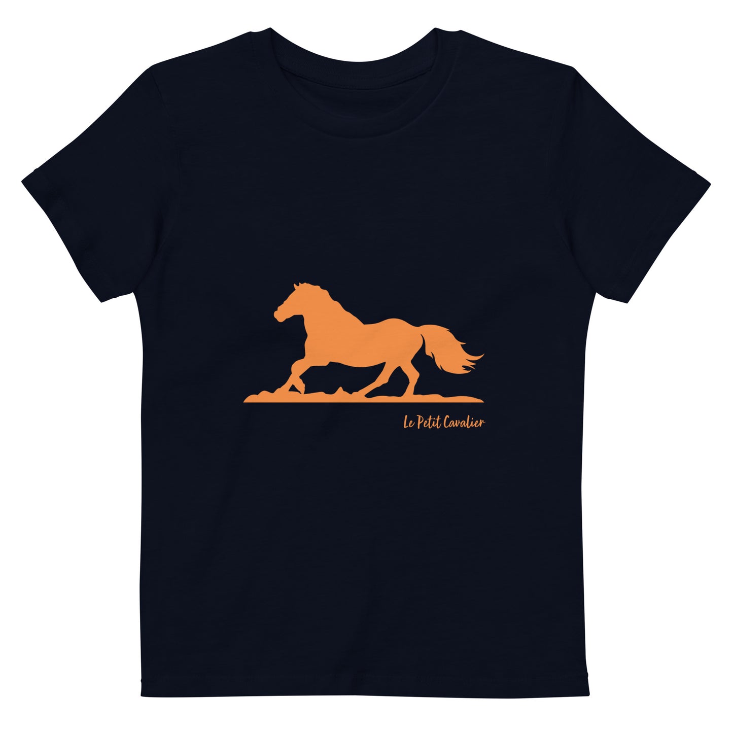T-shirt enfant 100% coton bio - Cheval Orange