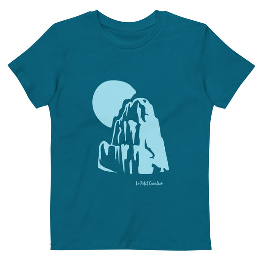 T-shirt enfant 100% coton bio - MOUNTAIN Bleu