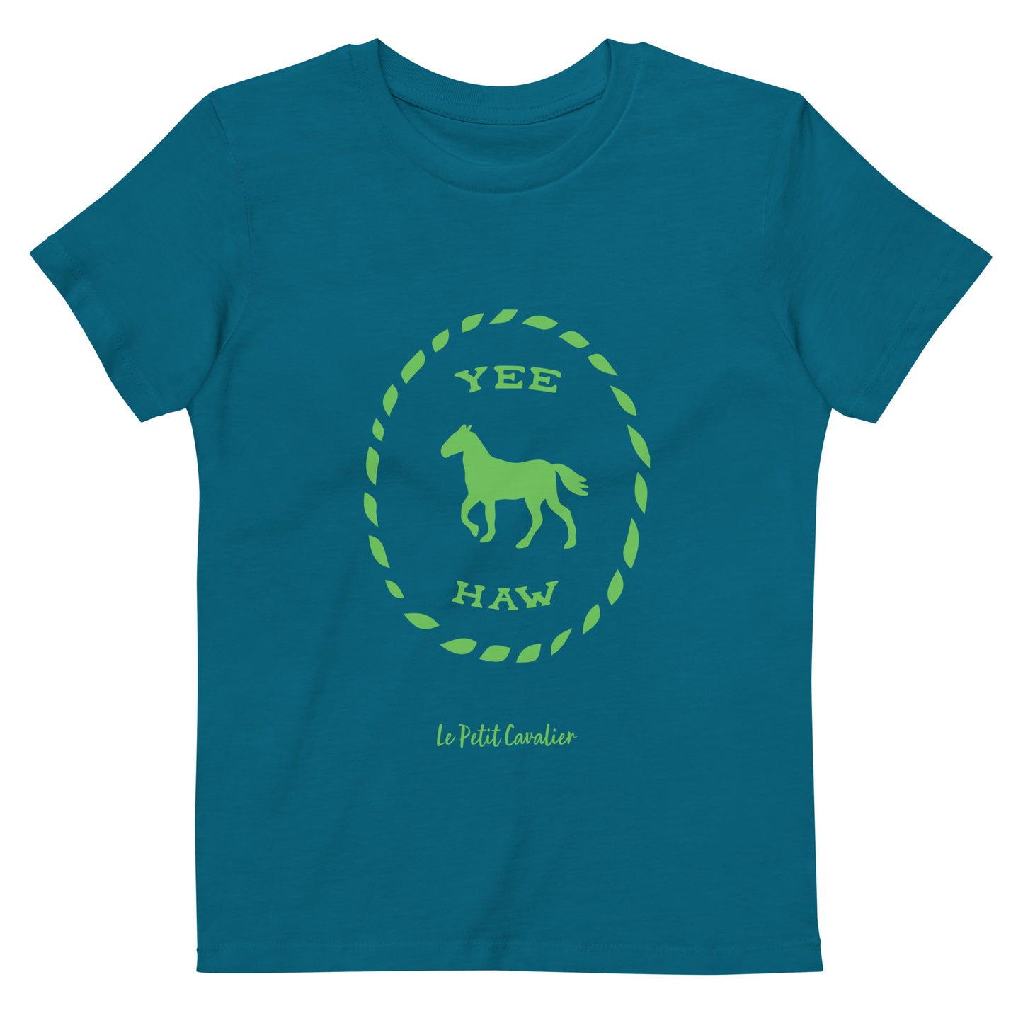 T-shirt enfant 100% coton bio - YEEHAW Vert