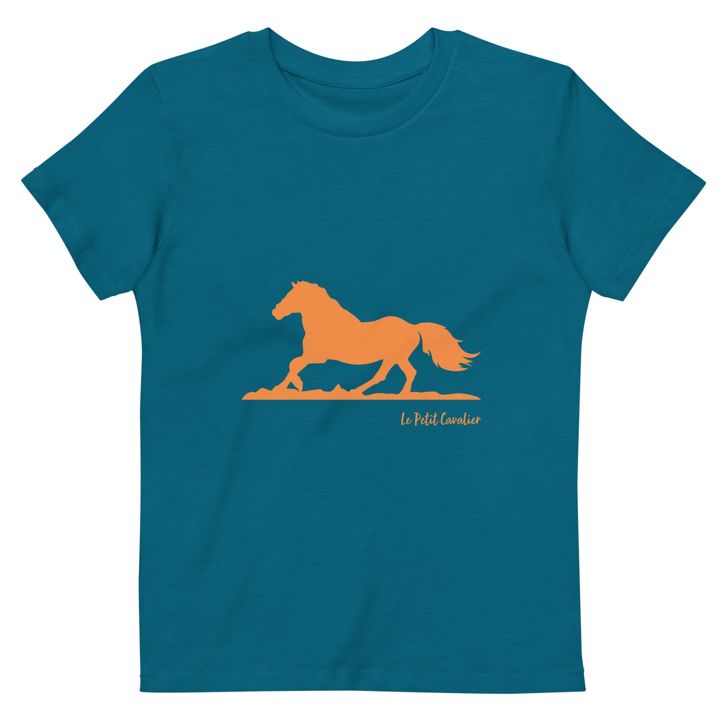 T-shirt enfant 100% coton bio - Cheval Orange