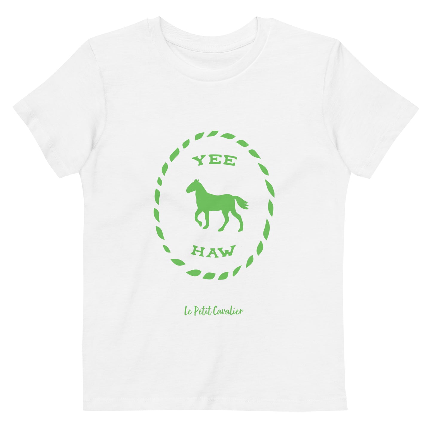 T-shirt enfant 100% coton bio - YEEHAW Vert