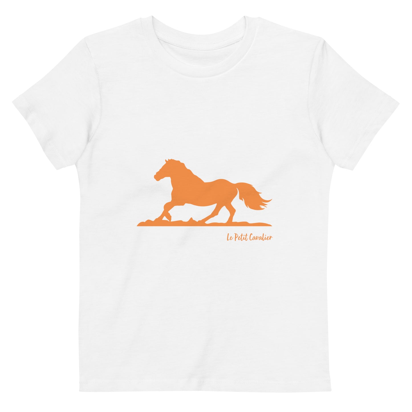 T-shirt enfant 100% coton bio - Cheval Orange